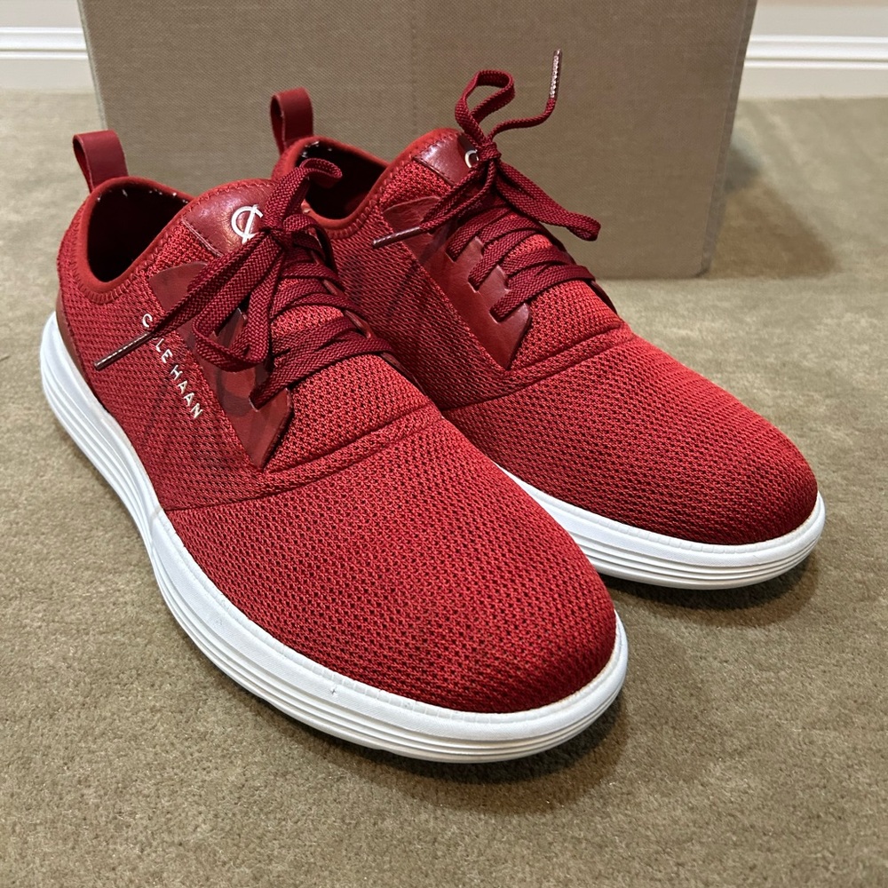 Cole Haan Men's Knit Lace-Up Sneakers in Red Size 11.5 M